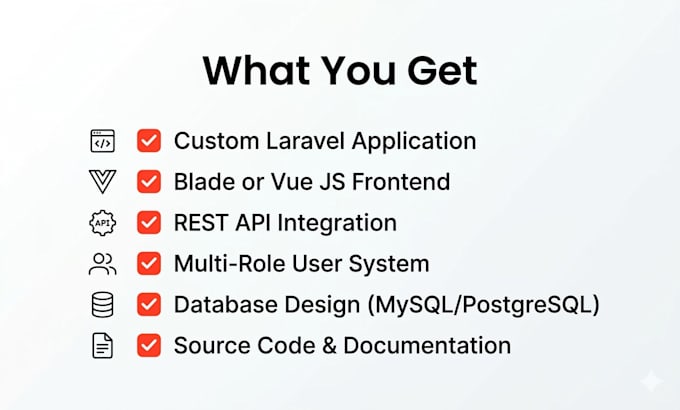 develop a laravel web application with blade or vue js frontend