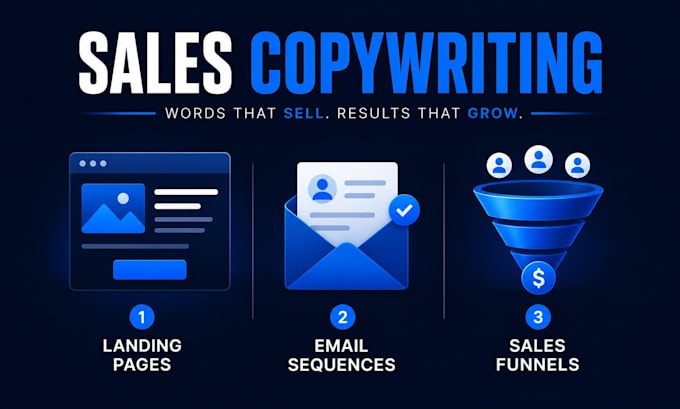 write sales copy for landing pages and funnels