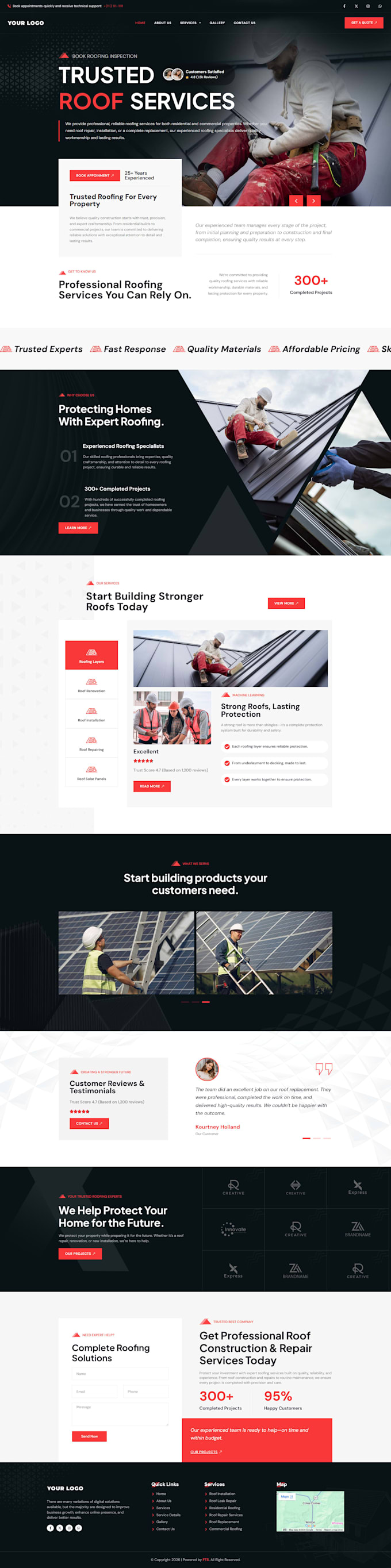 design and develop a modern responsive wordpress website