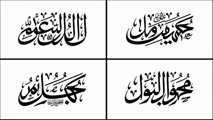 do arabic, urdu logo and tattoo style calligraphy