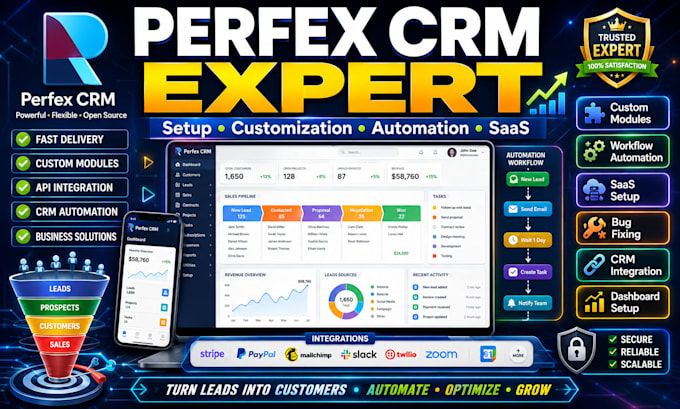 develop custom modules and setup perfex CRM