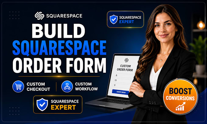 build squarespace order form, flexible ecommerce checkout, custom workflow