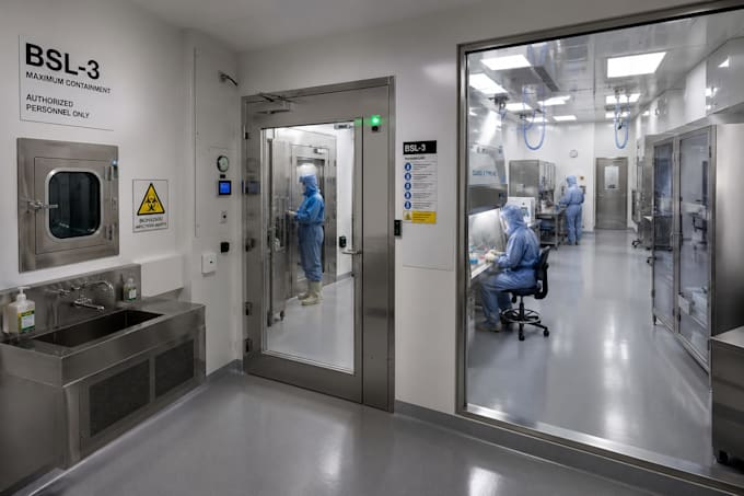 design bsl 3,bsl 4 biosafety containment facility, laboratory protocol rendering