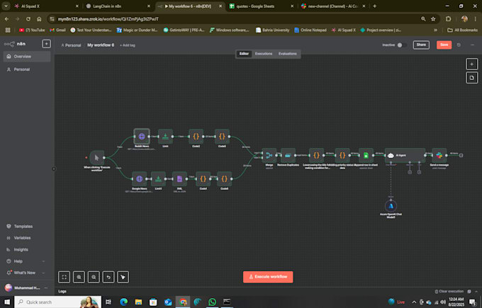 do n8n automation custom ai agent n8n workflow
