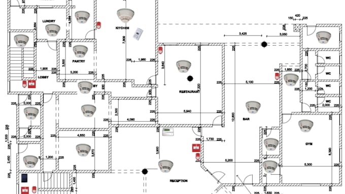 design architectural floor plans, security system and cctv layouts