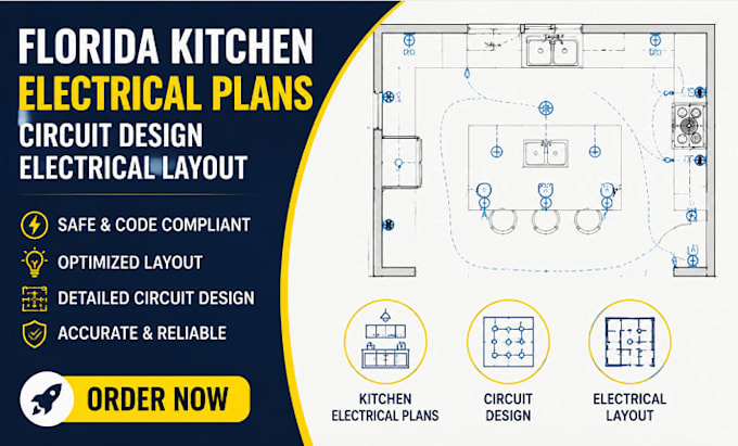 design florida kitchen electrical plans, circuit design, electrical layout