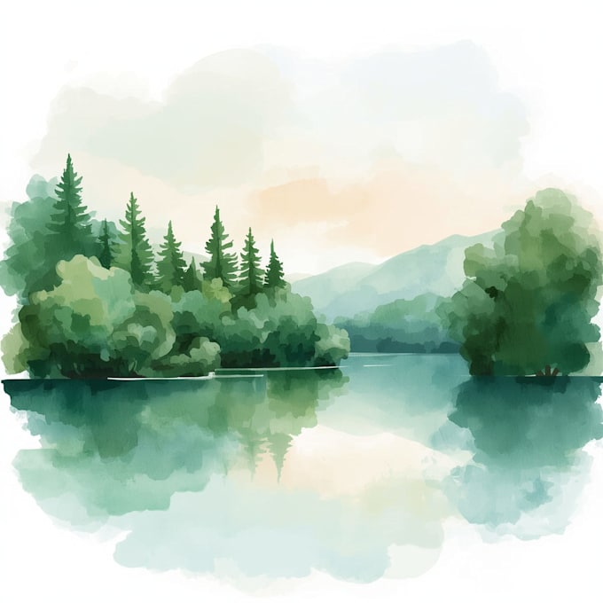 create watercolor and digital illustration
