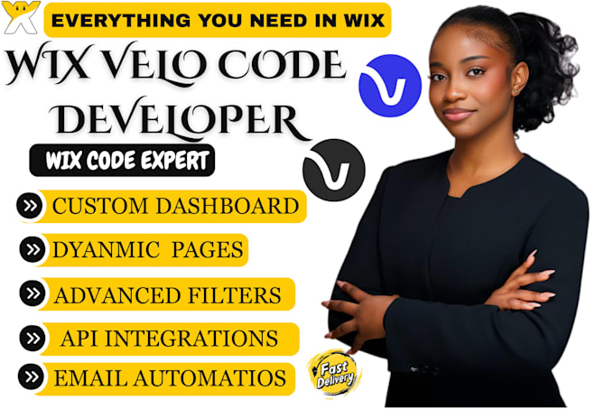 build custom wix velo code, dynamic pages, and cms database solutions