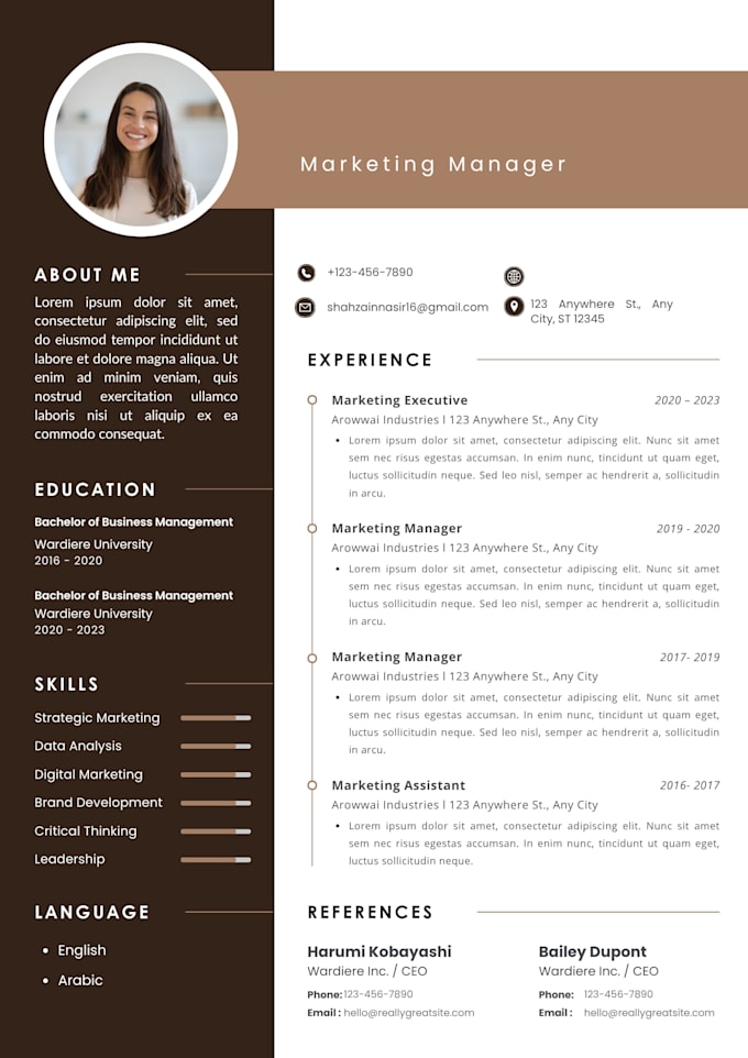 write, design, and format a professional CV or resume