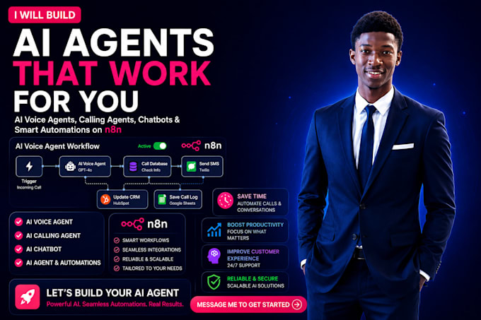 develop ai agents, ai voice agent, ai calling agent,n8n chatbot,n8n workflow