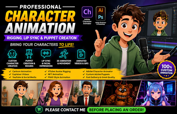 create adobe character moho fnaf puppet animation cartoon animation puppeteer