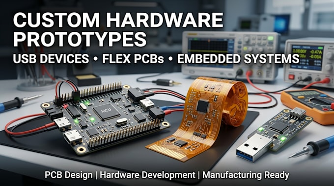 design custom hardware prototypes, usb devices and flex pcbs