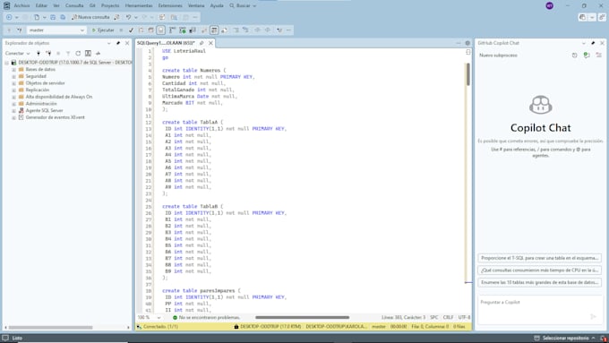 create, design and optimize sql server databases