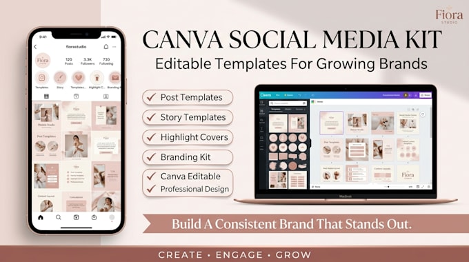 create canva social media templates and branding kit