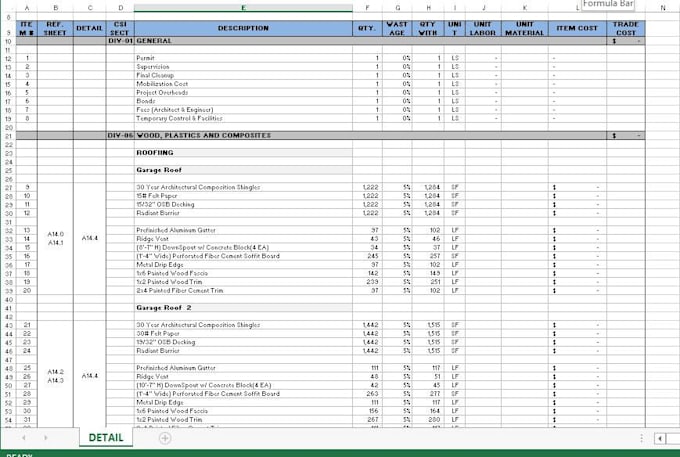 do light gauge steel framing modeling and material takeoff