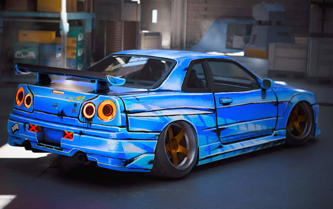 mod custom 3d car for fivem, 3d livery design, wheel tunning, keyframe animation