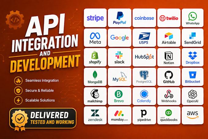 develop integrate any rest API payment gateway or third party API for your app