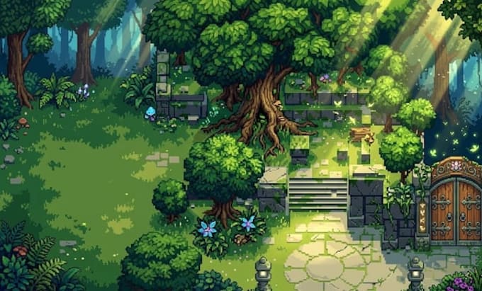 create custom pixel art tilesets game assets pixel art environment object