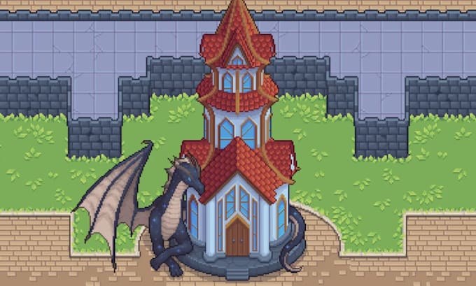 pixel art tileset background rpg map 2d top down game assets aseprite video game