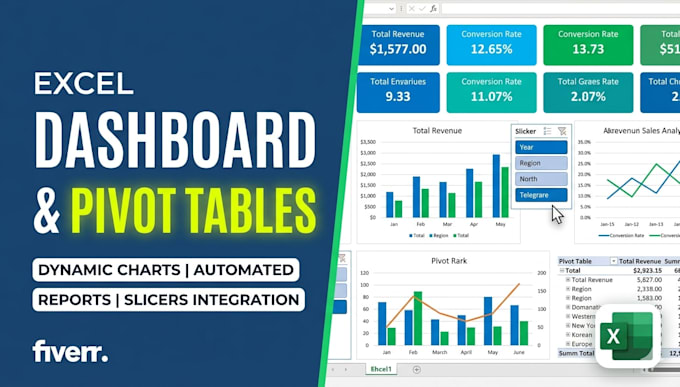 do dynamic excel pivot table dashboard with slicer and chart