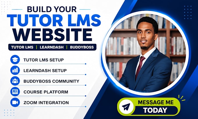 build tutor lms course website with buddyboss and zoom