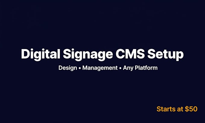 manage and design your digital signage or menu board with any cms
