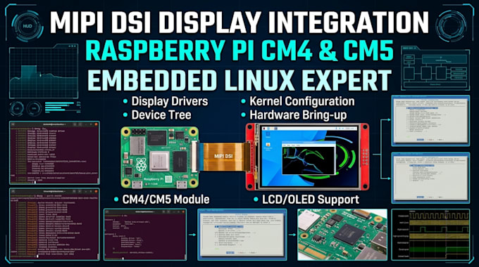 do embedded linux engineer for mipi dsi panel integration rpi cm4, cm5
