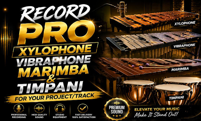 record pro xylophone vibraphone marimba timpani for your project or track