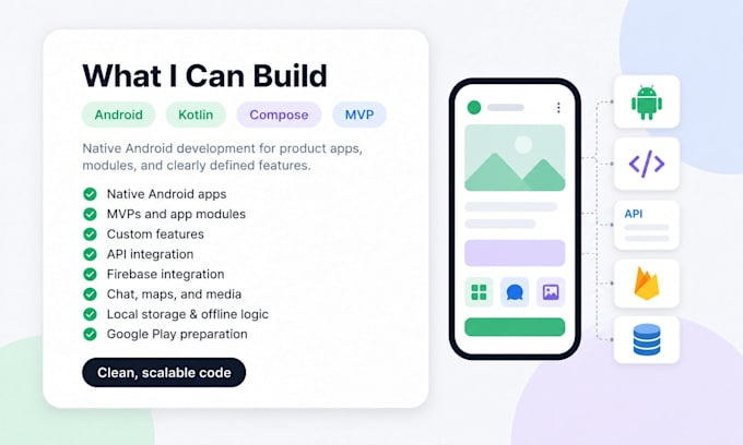 develop a native android app using kotlin