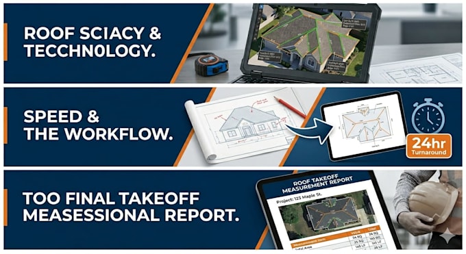 provide  roof scope takeoff measurements report