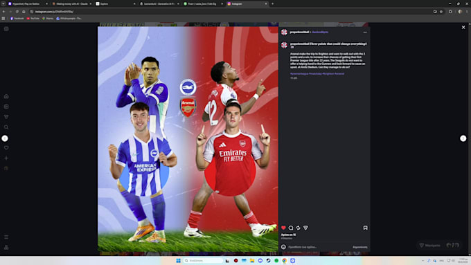 create world cup related posts with the addition of a caption