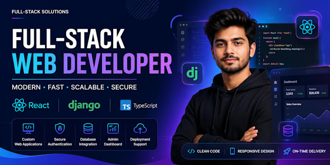 build a custom web application using react and django