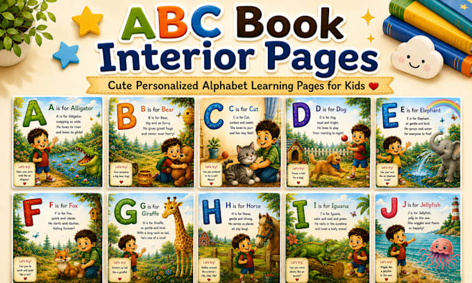 create a personalized abc adventure book for kids