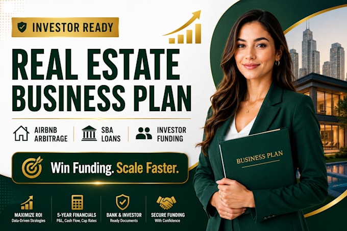 write a real estate business plan or airbnb arbitrage plan