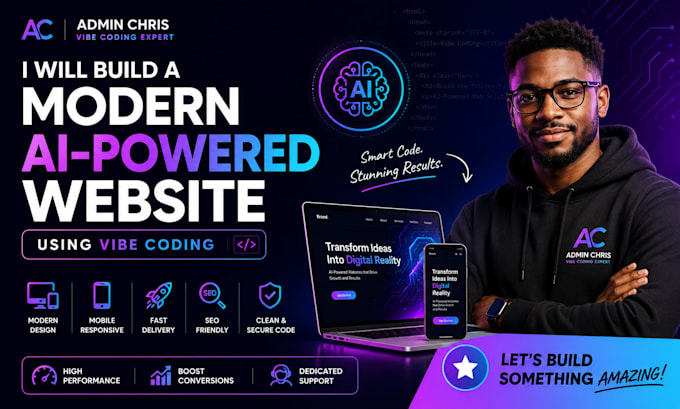 build a modern ai powered website using vibe coding