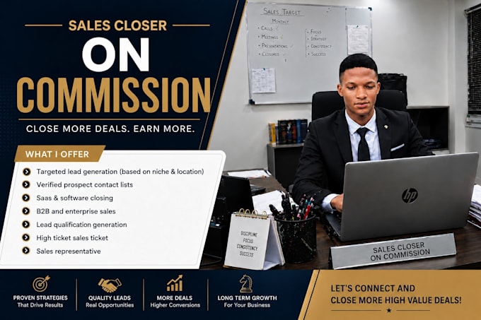 generate verified leads and close high ticket sales on commission based