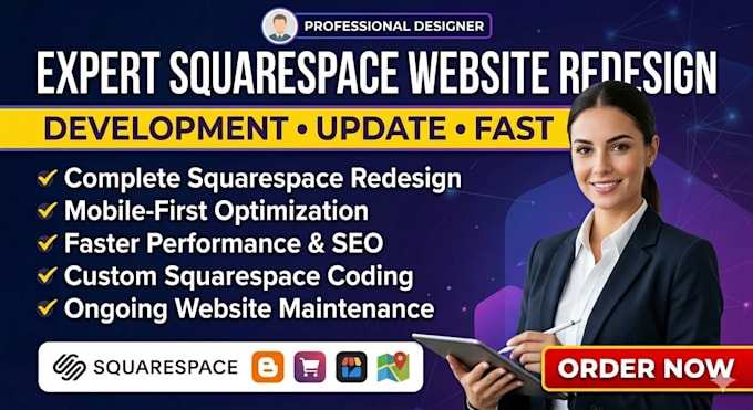 design squarespace website redesign website update squarespace development