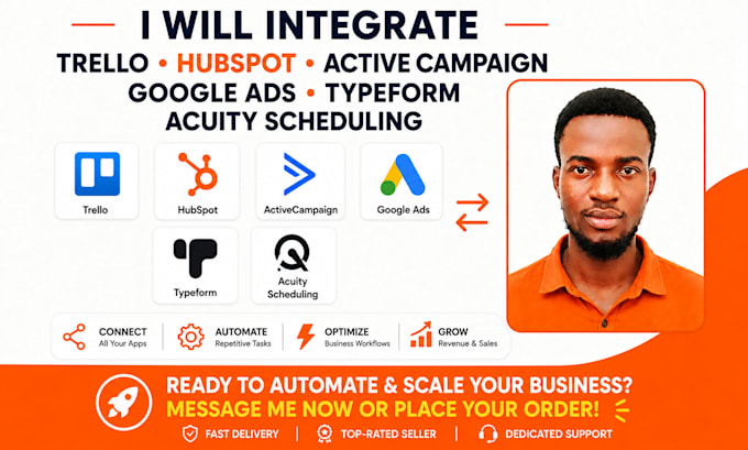 integrate trello hubspot activecampaign google ads typeform acuity scheduling