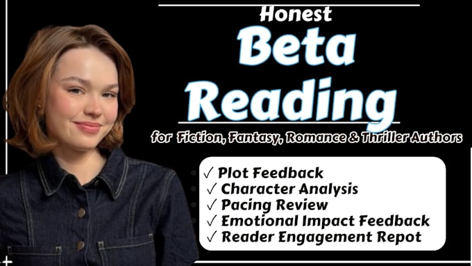beta read fiction fantasy romance thriller novel plot pacing character feedback