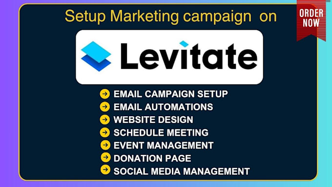 setup levitate ai email marketing automation client management, website design