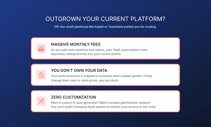 build a custom learning management or course platform