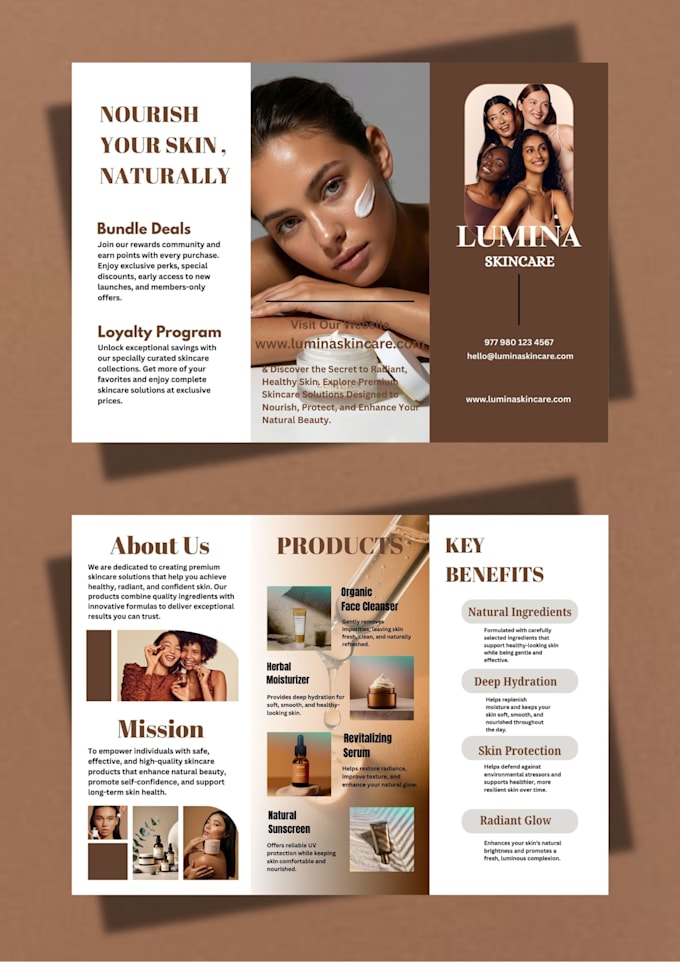 design stunning trifold brochure for business