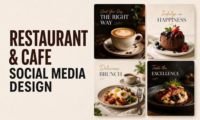 design engaging social media posts for restaurant and cafe