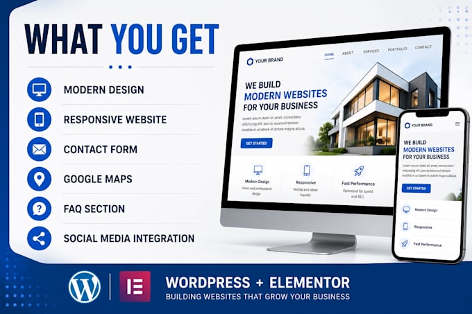build a modern wordpress elementor website