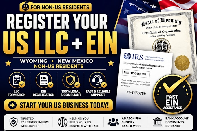 register your wyoming or new mexico llc and get ein fast