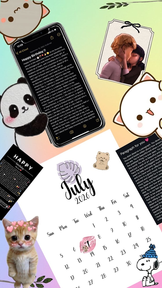 design a beautiful and cute wallpapers for you