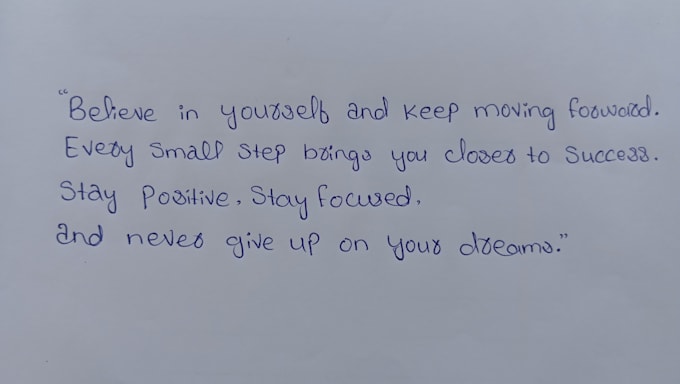 do neat, clear, and beautiful handwriting