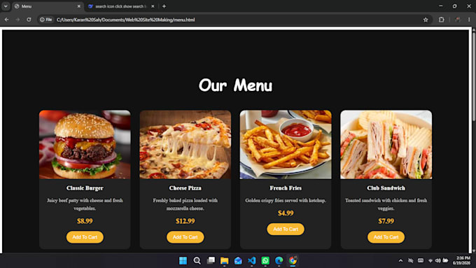 build a modern HTML CSS website