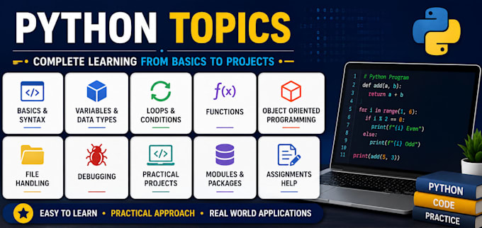 teach python programming with practical projects