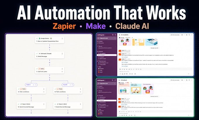 build zapier and make automation workflows with ai